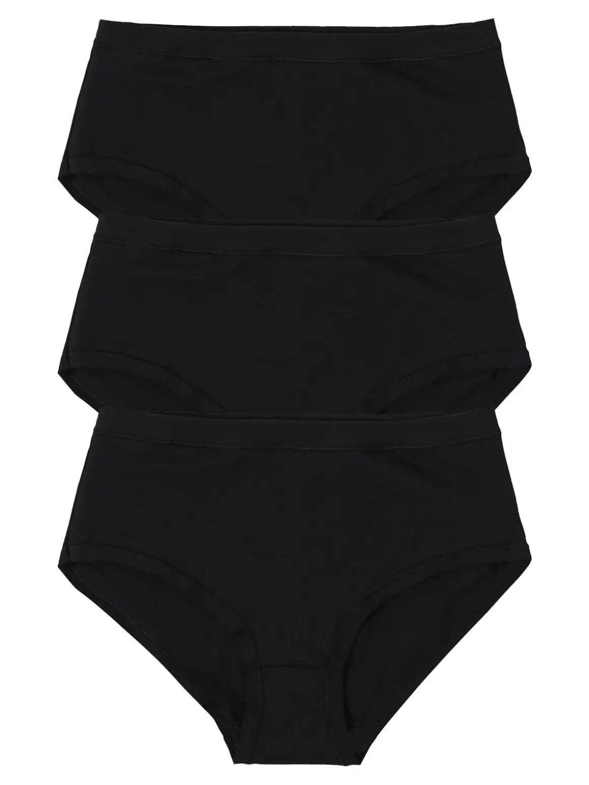 Garda Confezione da 3 maxi slip in cotone bielastico - nero