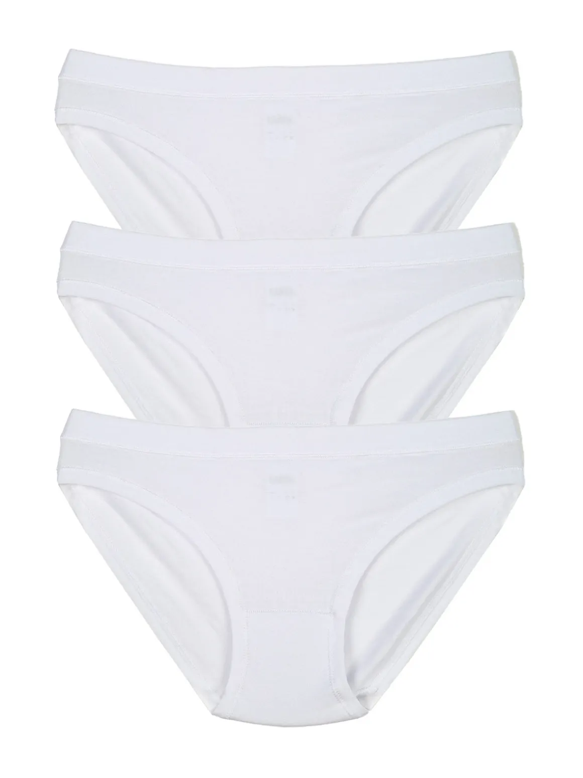 Garda Confezione da 3 slip midi in cotone bielastico - bianco