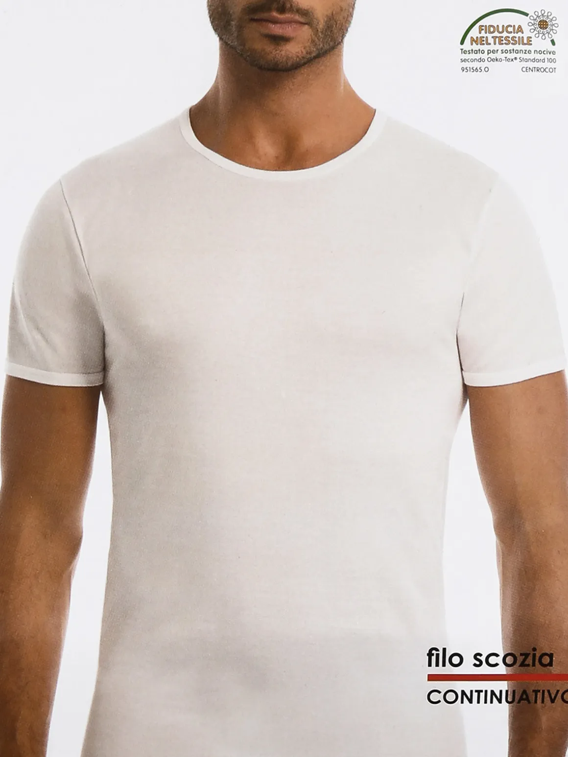 Garda T-shirt intima uomo in filo di scozia