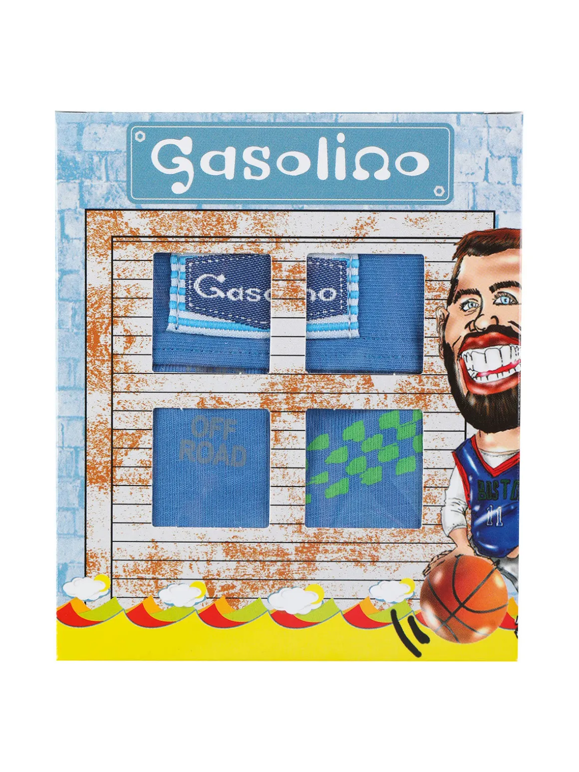 Gasolino Boxer da bambino con disegni e scritte