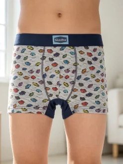 Gasolino Boxer in cotone da bambino con stampe