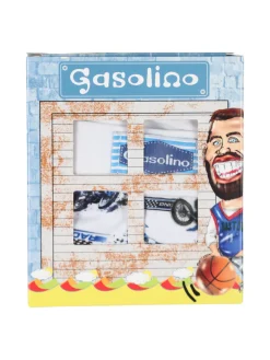 Gasolino Slip da bambino in cotone con stampe - bianco