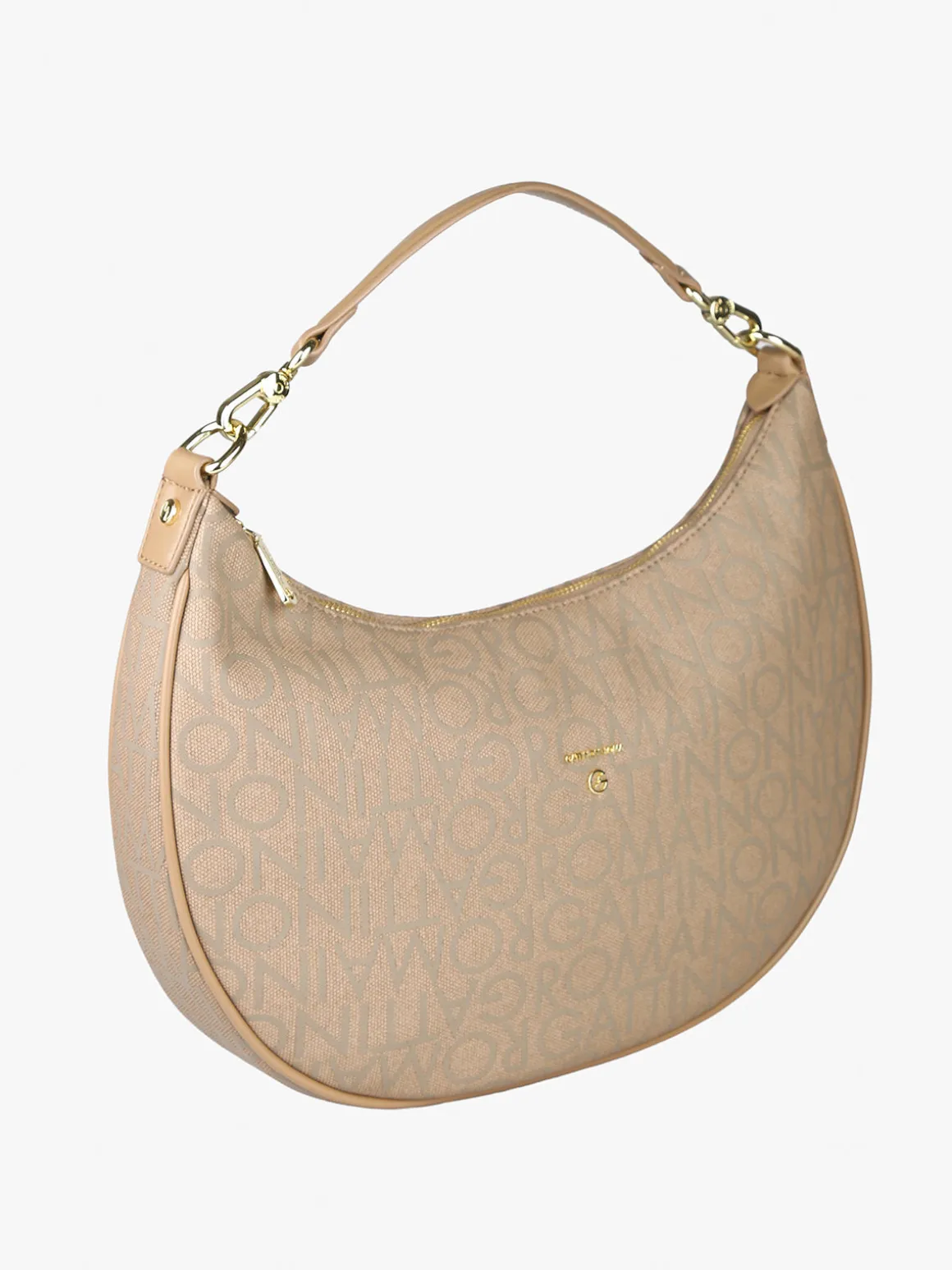 Gattinoni Borsa donna con stampe logo - taupe