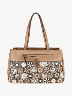 Gattinoni Borsa donna in ecopelle con doppi manici - khaki