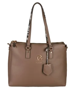Gattinoni Borsa donna in ecopelle con doppi manici - marrone