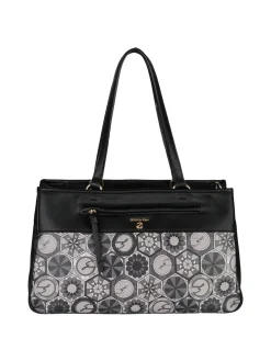 Gattinoni Borsa donna in ecopelle con doppi manici - nero