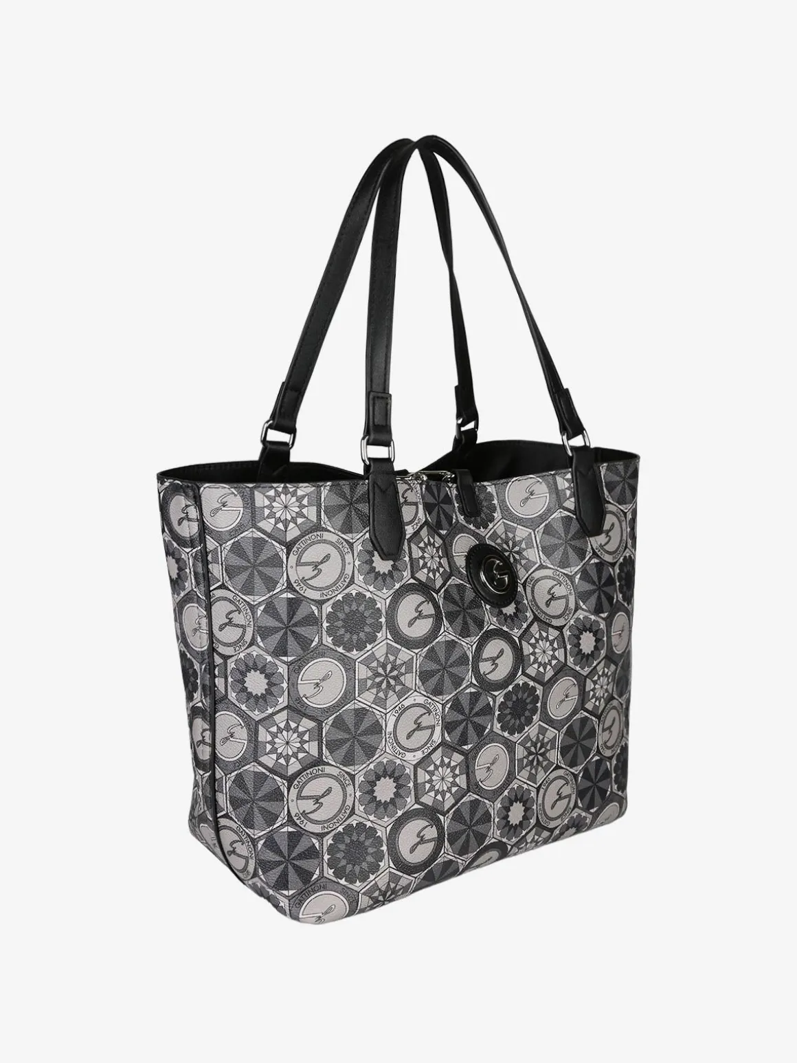 Gattinoni Borsa tote donna reversibile con pochette - nero
