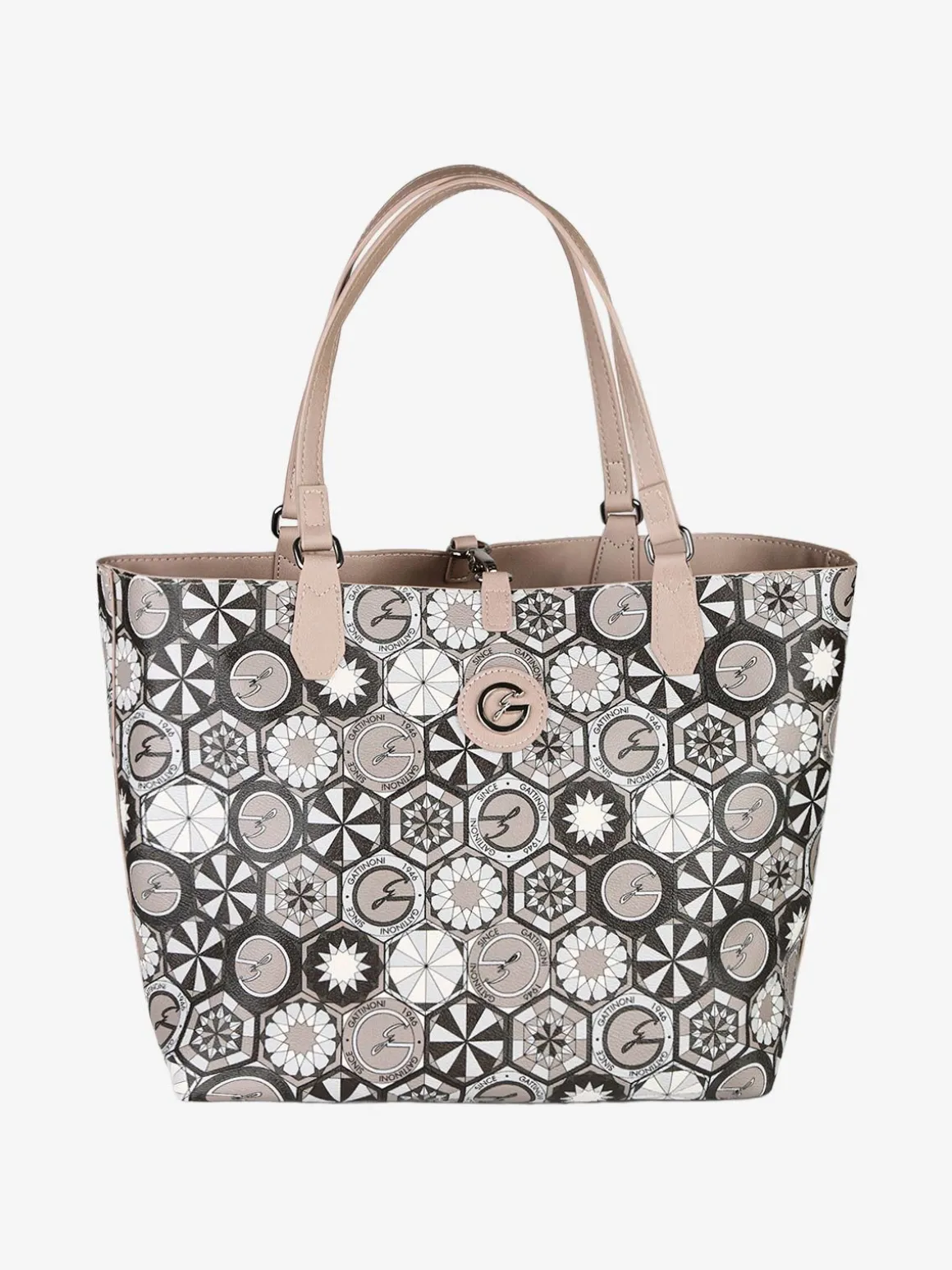 Gattinoni Borsa tote donna reversibile con pochette - taupe
