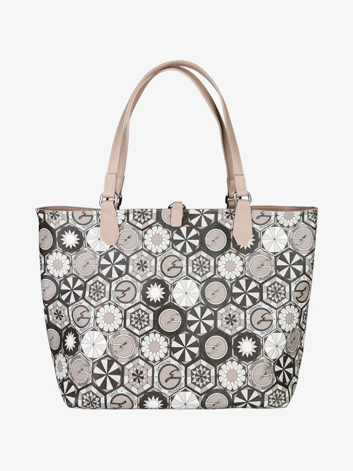Gattinoni Borsa tote donna reversibile con pochette - taupe