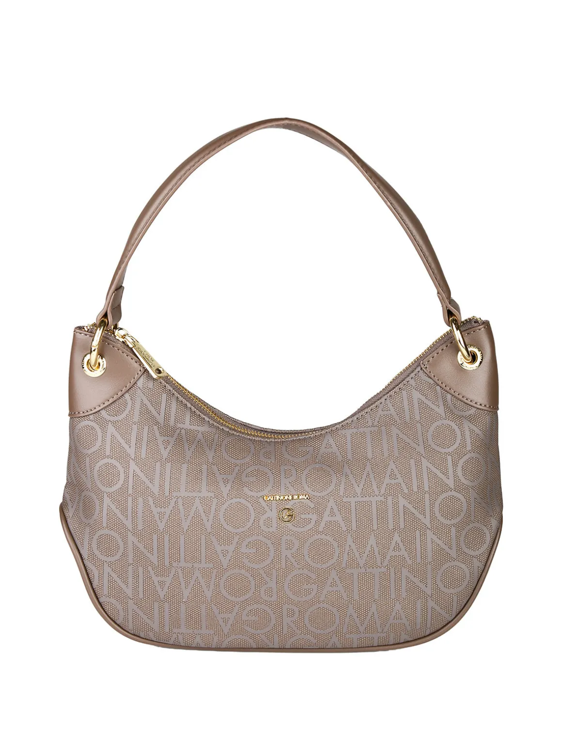 Gattinoni Borsetta donna mezza lunga con logo - taupe