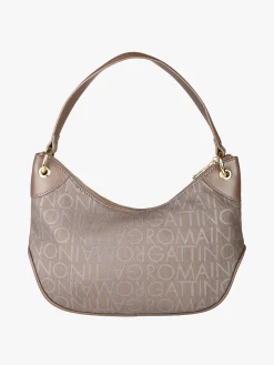 Gattinoni Borsetta donna mezza lunga con logo - taupe