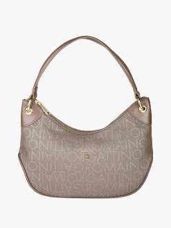 Gattinoni Borsetta donna mezza lunga con logo - taupe