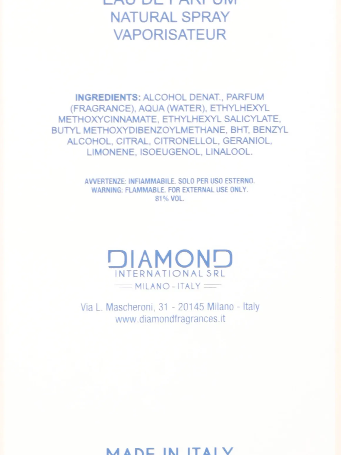 Gattinoni Nota blu 75 ml Profumo donna