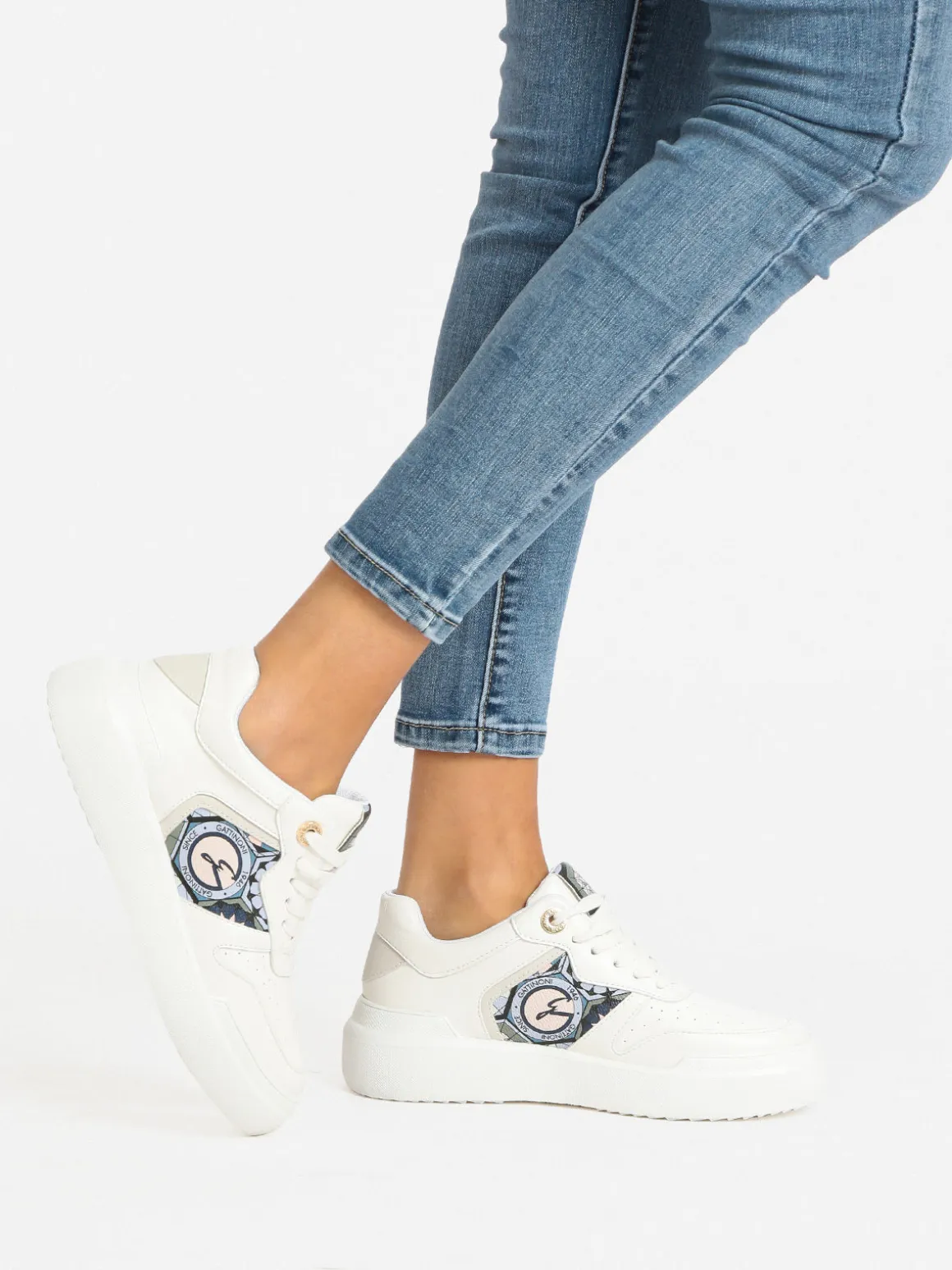 Gattinoni Sneakers casual donna con zeppa