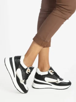 Gattinoni Sneakers donna con zeppa e stampe