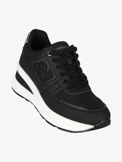 Gattinoni Sneakers donna con zeppa e dettagli effetto nabuck - nero