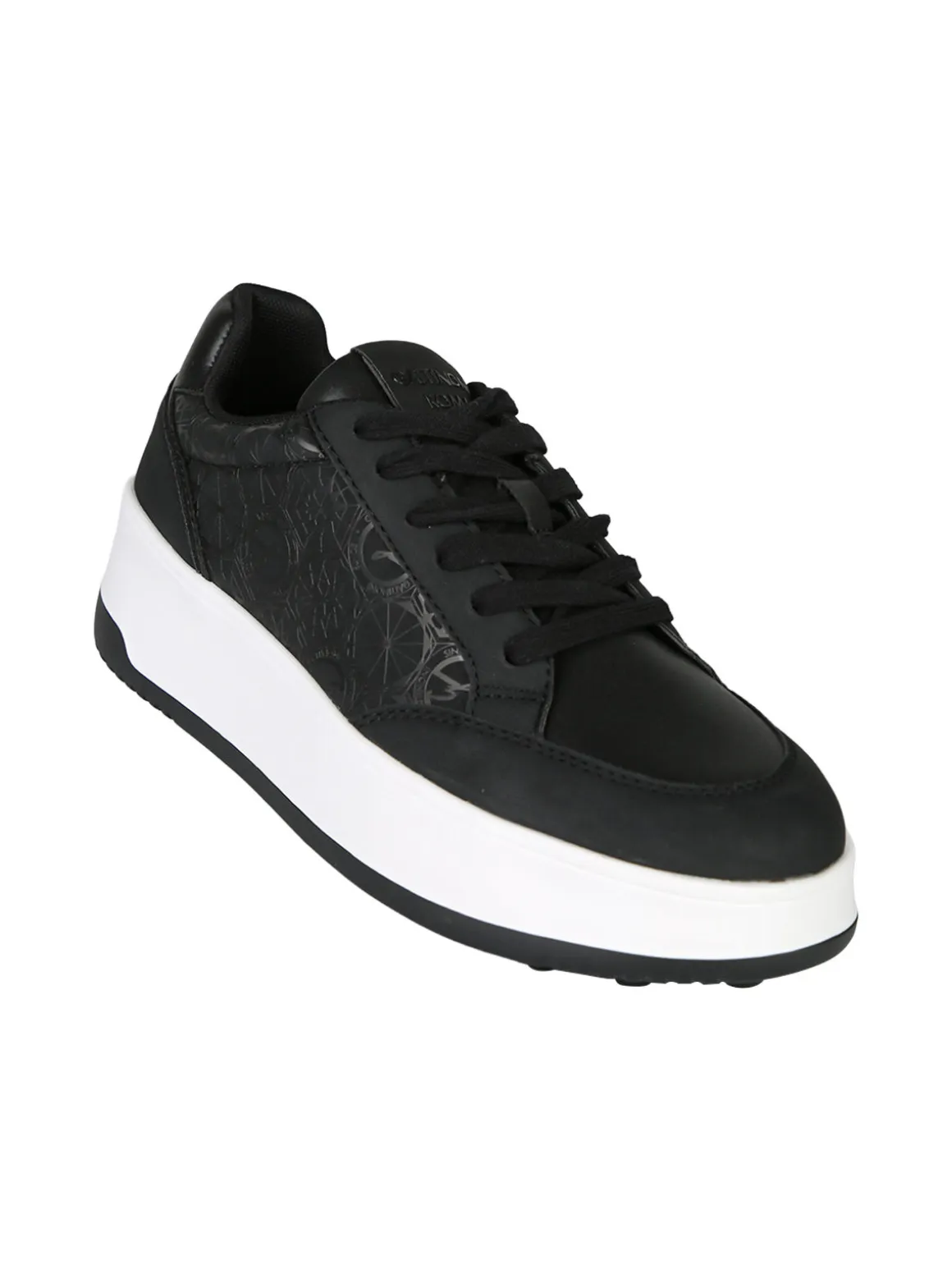 Gattinoni Sneakers donna stringate con platform - nero