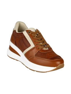 Gattinoni Sneakers donna stringate con zeppa - marrone