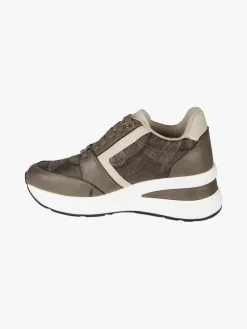 Gattinoni Sneakers donna stringate con zeppa - fango