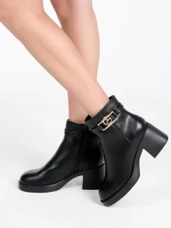 Gattinoni Stivaletti donna con tacco largo e zip