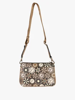 Gattinoni Tracolla donna multitasche con stampe - taupe