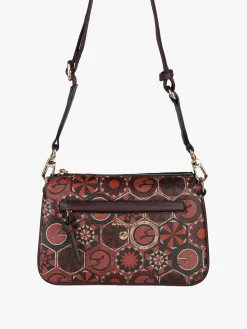 Gattinoni Tracolla donna multitasche con stampe - bordeaux