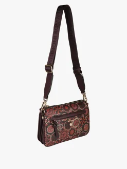 Gattinoni Tracolla donna multitasche con stampe - bordeaux