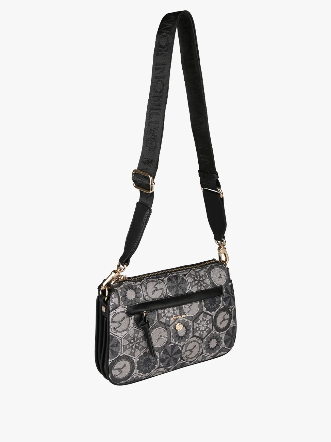 Gattinoni Tracolla donna multitasche con stampe - nero