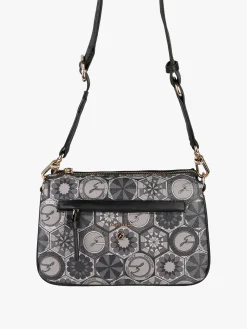 Gattinoni Tracolla donna multitasche con stampe - nero