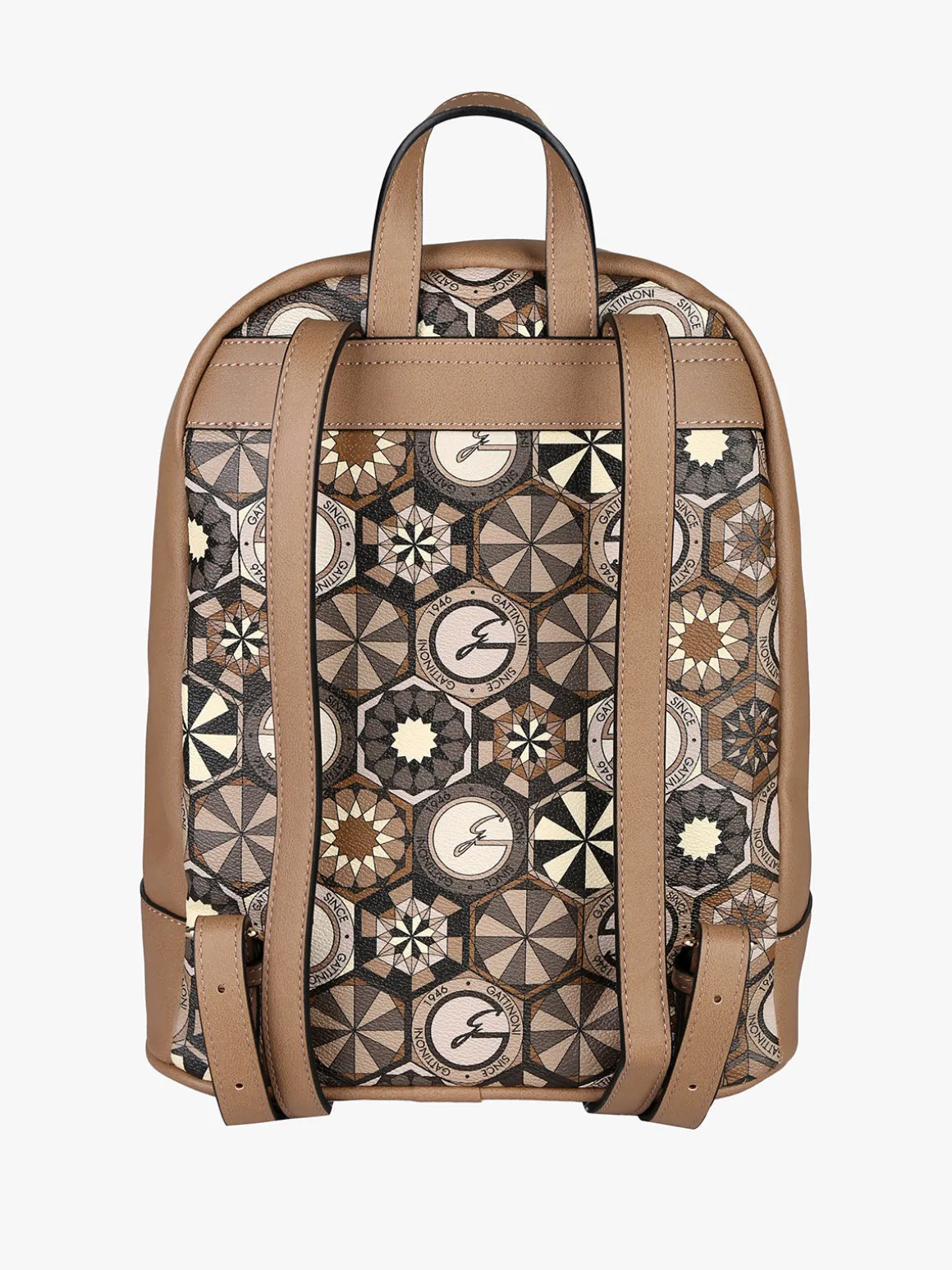 Gattinoni Zainetto donna con stampe geometriche - taupe