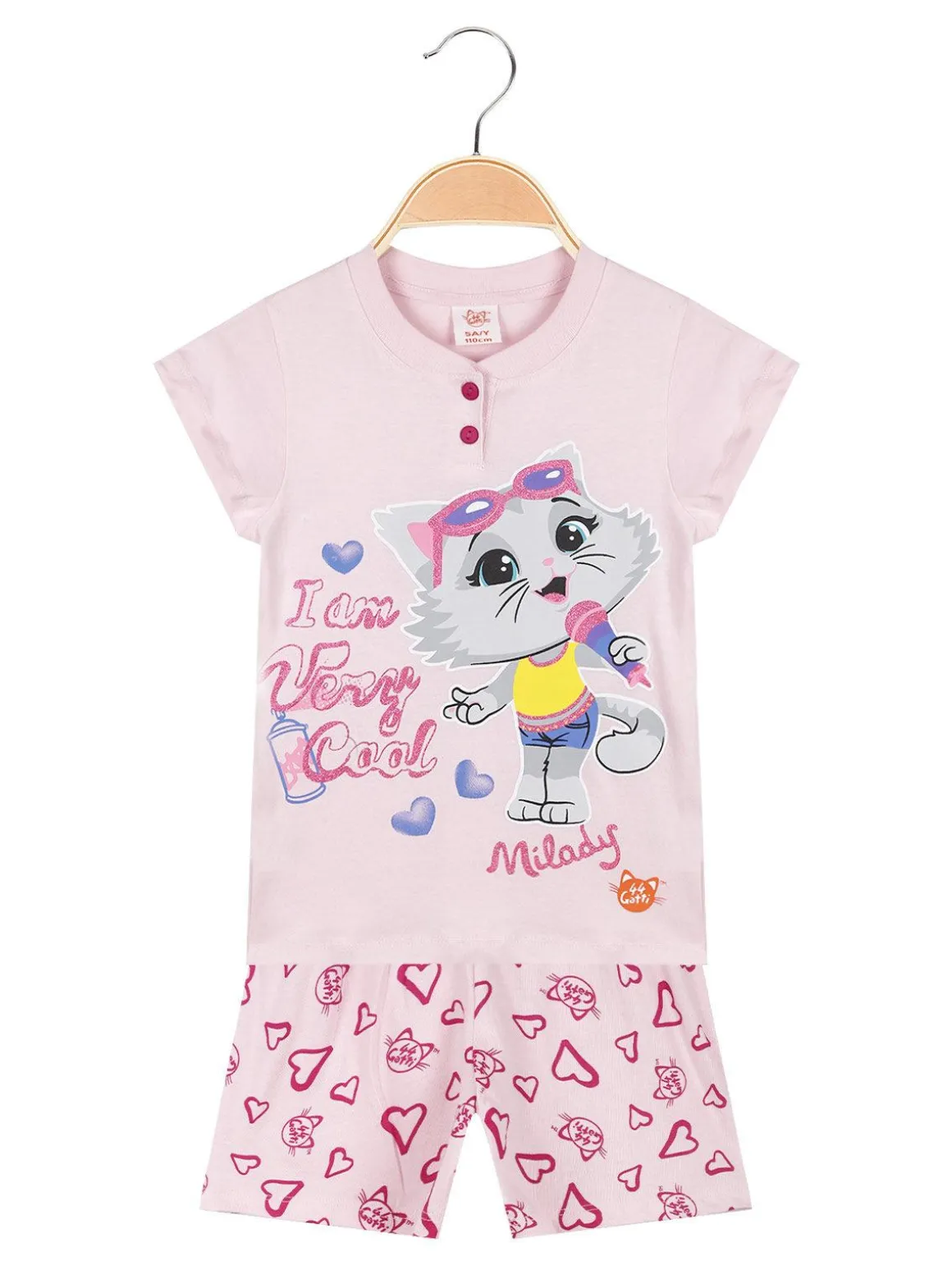 44 Gatti Pigiama corto bambina in cotone
