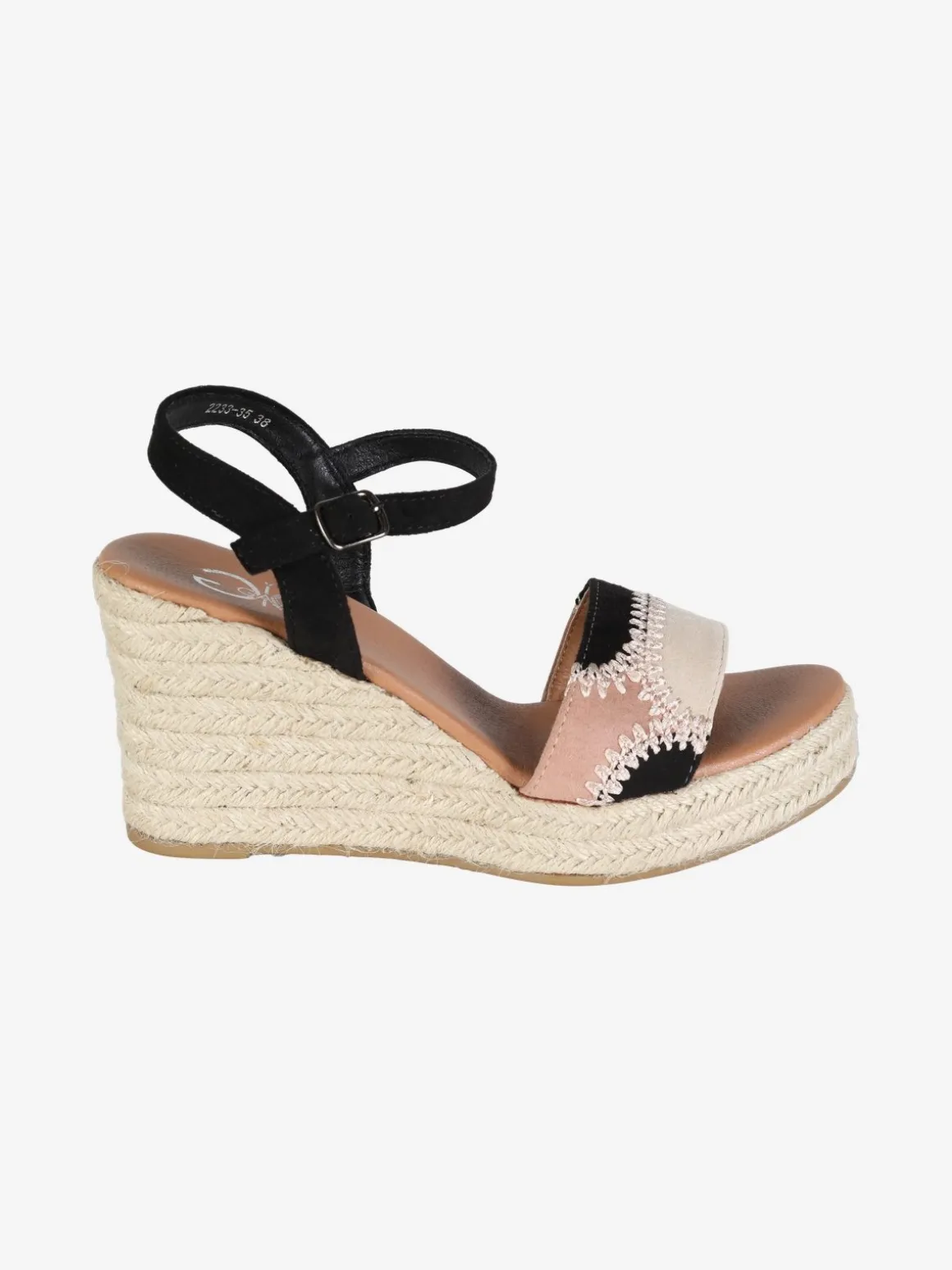 Gavi Sandali donna con zeppa in corda e plateau
