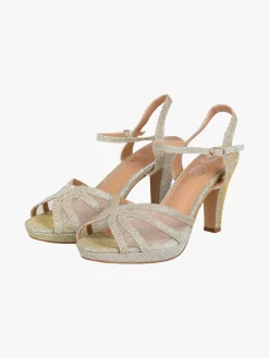 Gavi Sandali donna glitter con tacco e plateau