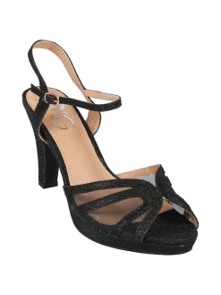 Gavi Sandali donna glitter con tacco e plateau