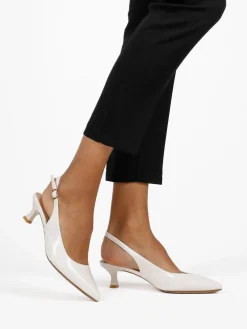 Gavi Slingback donna in vernice con tacco a rocchetto
