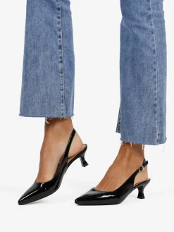 Gavi Slingback donna in vernice con tacco a rocchetto