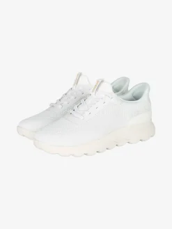 Geox D SPHERICA PLUS Sneakers donna con lacci elastici - bianco