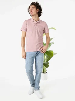 Geox Polo da uomo in cotone a maniche corte - rosa