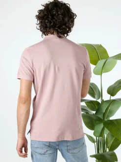 Geox Polo da uomo in cotone a maniche corte - rosa