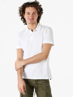 Geox Polo da uomo in cotone a maniche corte - bianco