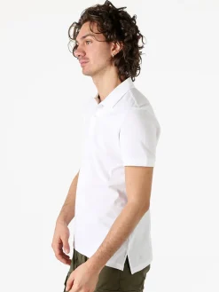 Geox Polo da uomo in cotone a maniche corte - bianco