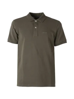 Geox Polo da uomo in cotone a maniche corte - oliva