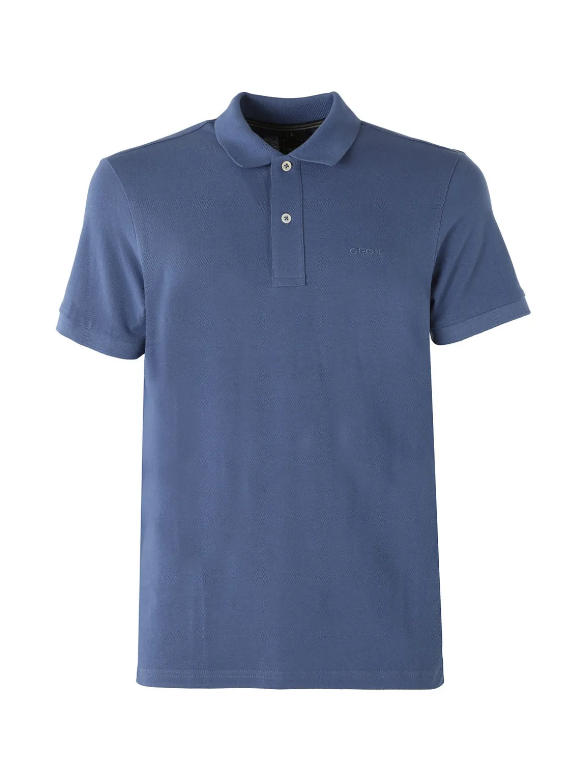 Geox Polo da uomo in cotone a maniche corte - blu