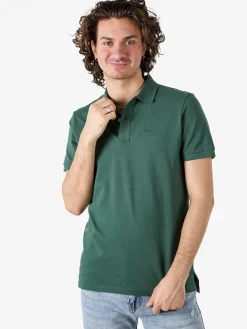 Geox Polo da uomo in cotone a maniche corte - verde