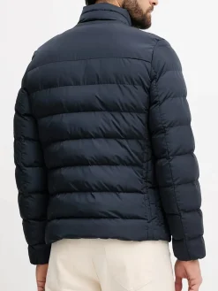 Geox SNAKE Giubbotto imbottito da uomo con zip - blu scuro