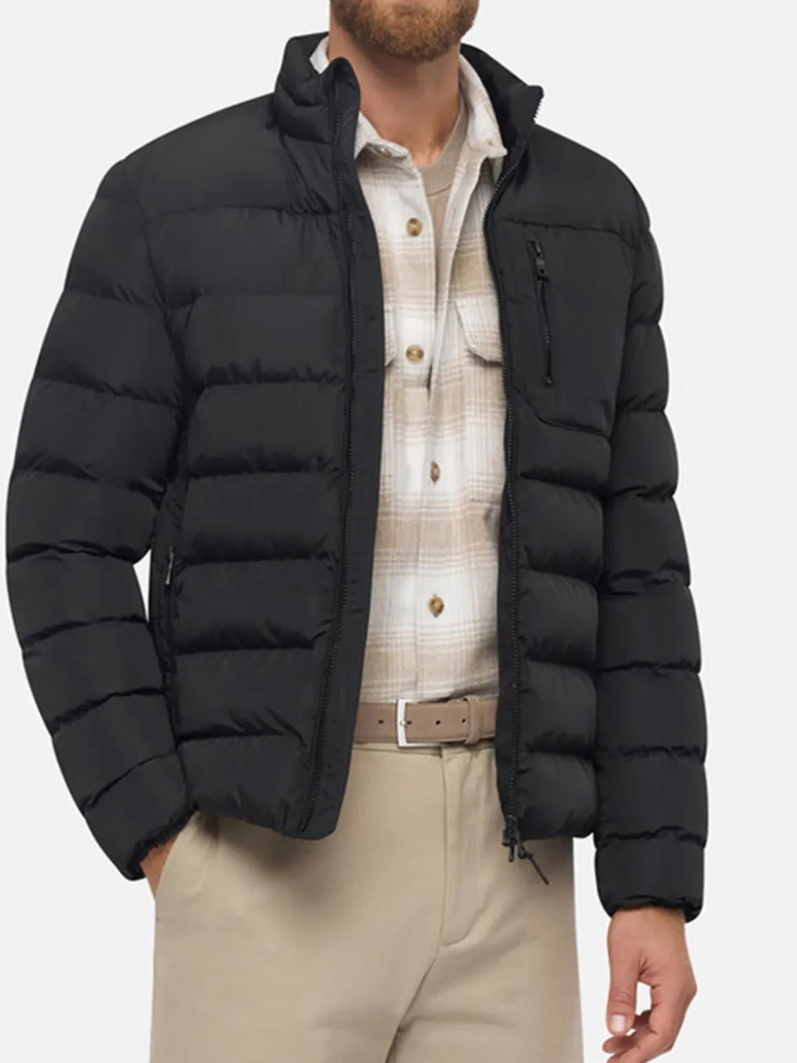 Geox SNAKE Giubbotto imbottito da uomo con zip - nero