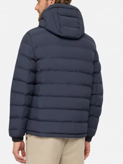 Geox SPHERICA Giubbotto imbottito da uomo con cappuccio e zip - nero