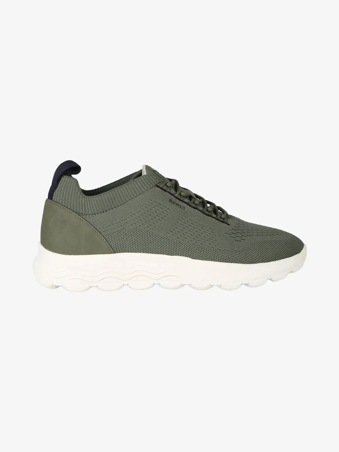 Geox SPHERICA Sneakers uomo stringate in maglia - verde scuro