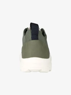 Geox SPHERICA Sneakers uomo stringate in maglia - verde scuro