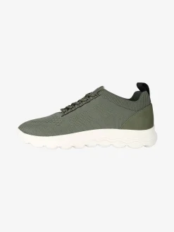 Geox SPHERICA Sneakers uomo stringate in maglia - verde scuro
